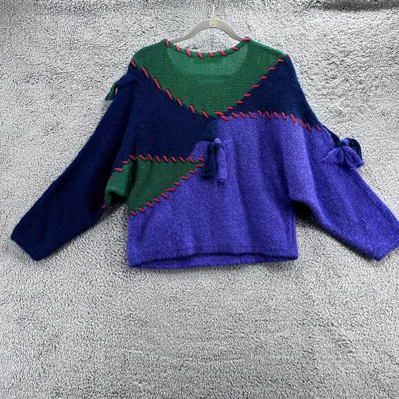 Vintage Kansai Yamamoto Women's Boxy Knit Sweater Multicolor Perfect Condition‎ - Picture 8 of 12